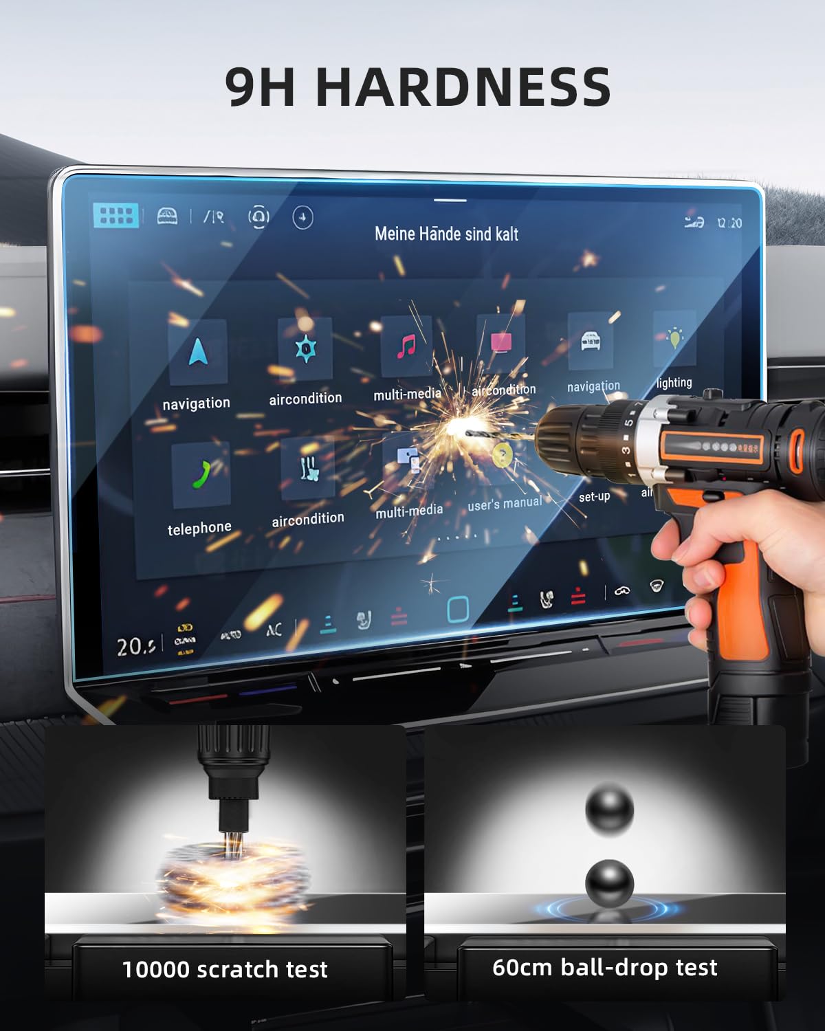 15" Discover Pro Max Película Protectora de Pantalla para VW Tiguan 3 2024 2025 2026, 9H Película de Protección de Vidrio Templado Anti-Huellas, Navegación Protector Pantalla Anti-Arañazos