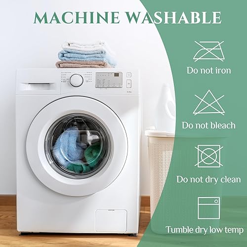 Miniatura 6 de YUGYVOB Protector de colchón impermeable de tamaño matrimonial, protector de colchón suave y transpirable, protector de colchón de bolsillo profundo