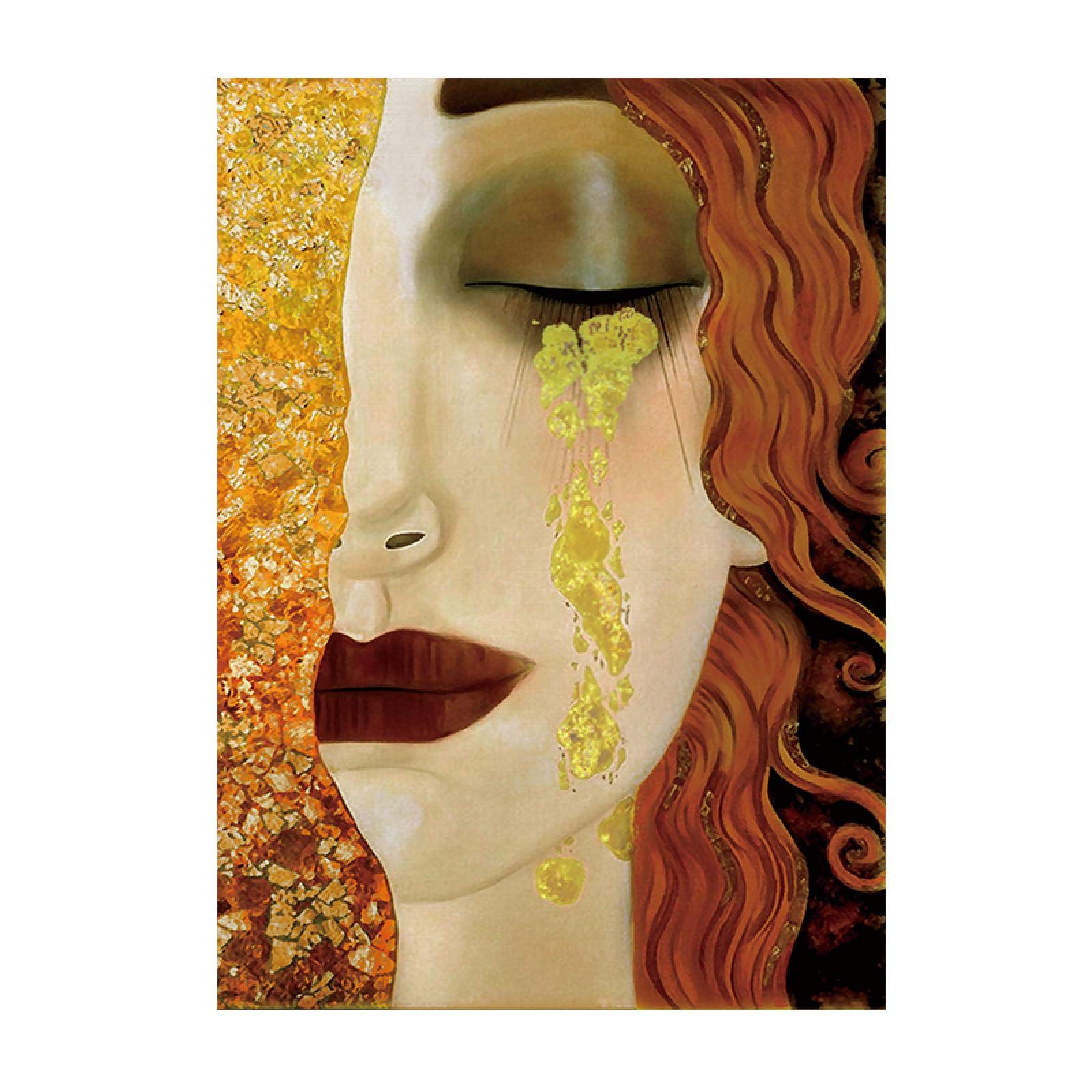 Stampa Su Tela Gustav Klimt - Quadro Murale Astratto Con Lacrime - Riproduzione Artistica 50x70 Cm (Senza Cornice) Per Decorazione Casa - 4