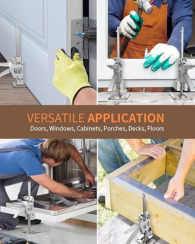 Miniatura 7 de DAYDOOR - Gato de brazo de ahorro de mano de obra 2 piezas de elevación para muebles con dos modos de caída elevación de paneles de yeso carga de