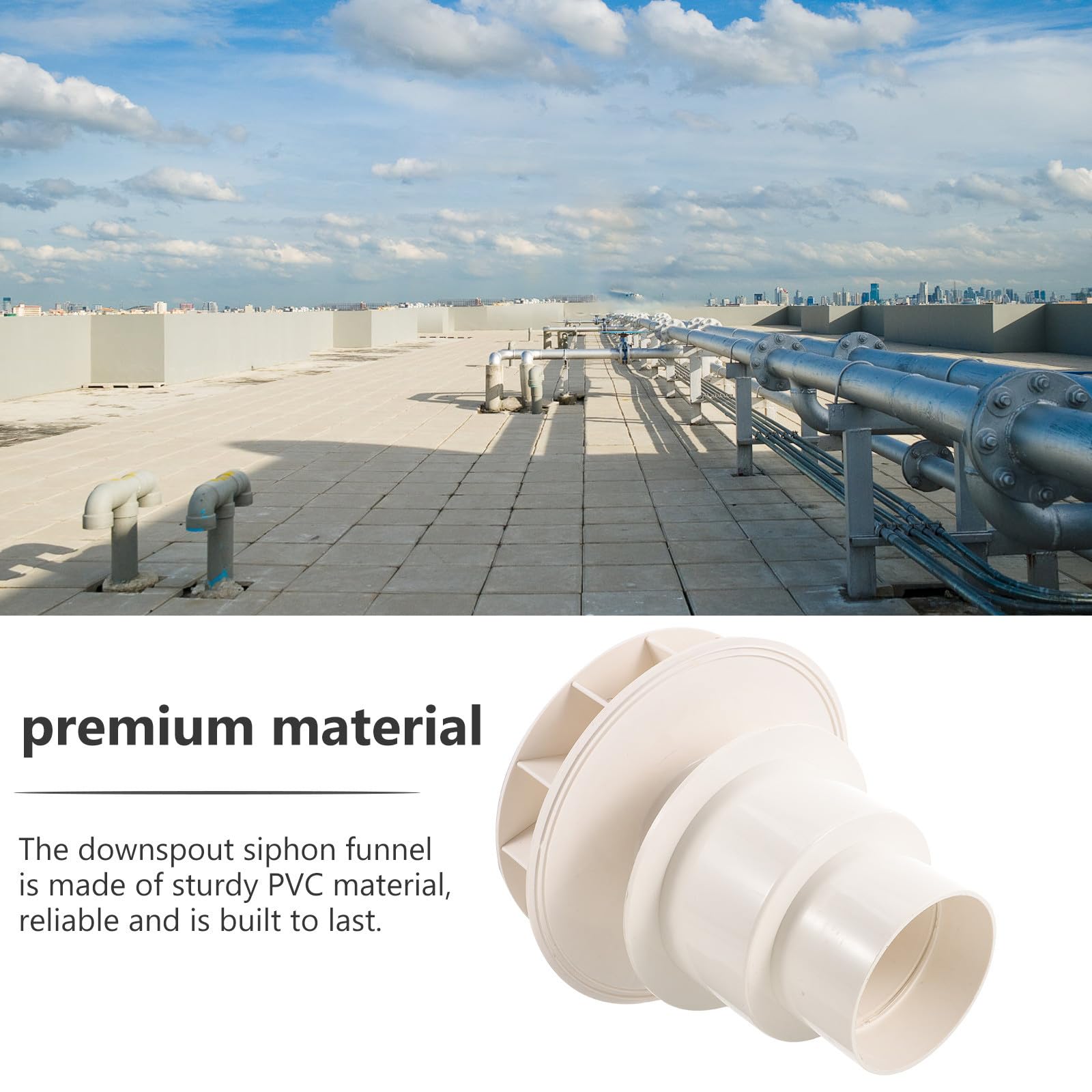 Sifone Pluviale a Gravità 87 Tipo Dn110 in Pvc Bianco