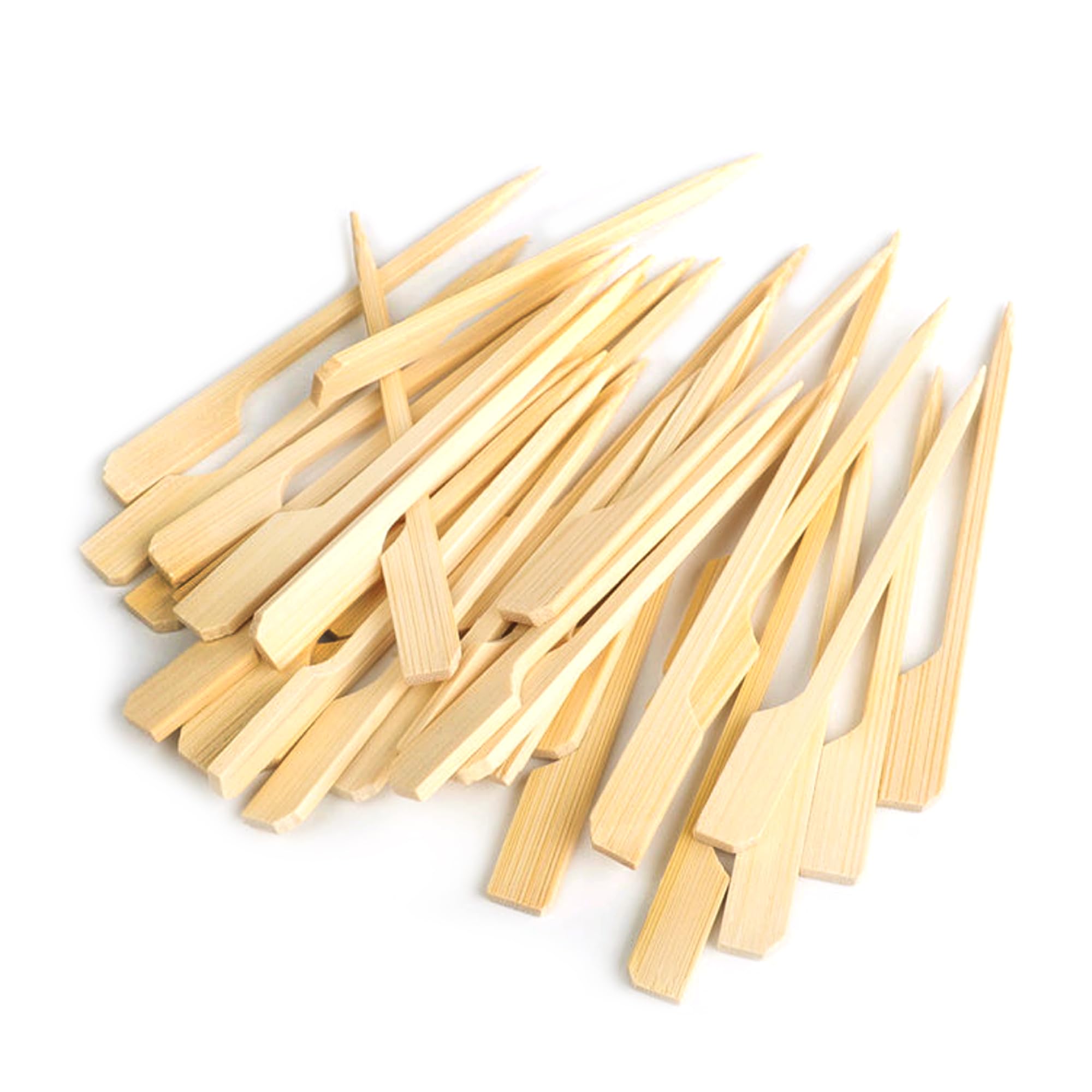 Capacitea Bamboo 100Pcs 9Cm Teppo Skewers For Cocktail, Appetizers, Fruit, Bbq Paddle Sticks,