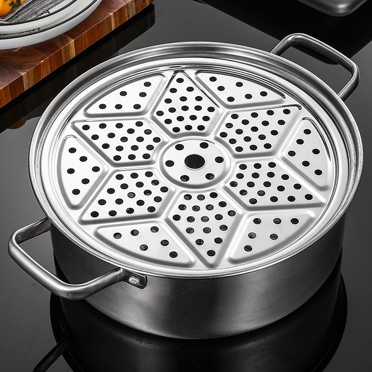Grille ronde pour cuiseur vapeur et grille de refroidissement, dessous de plat en acier inoxydable, support de bouilloire à vapeur, convient pour les casseroles, ustensiles de cuisine, autocuiseurs
