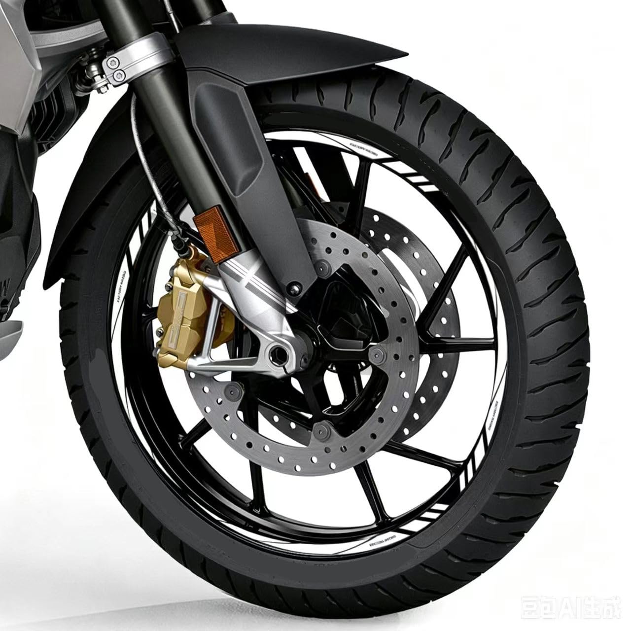Tryagat 16 Pcs Motorcycle Rim Sticker for BMW F 750GS F750 GS F 750 GS, Wheel Rim Decal Wheel Hub Sticker Tyre Trim Strip Vehicle Motorbike Wheel Accessory,White