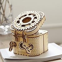 Vista 6 de ROKR Caja de tesoros con rompecabezas mecánicos de madera 3D Modelo de rompecabezas DIY Proyectos de rompecabezas mentales para adultos Edad 14+