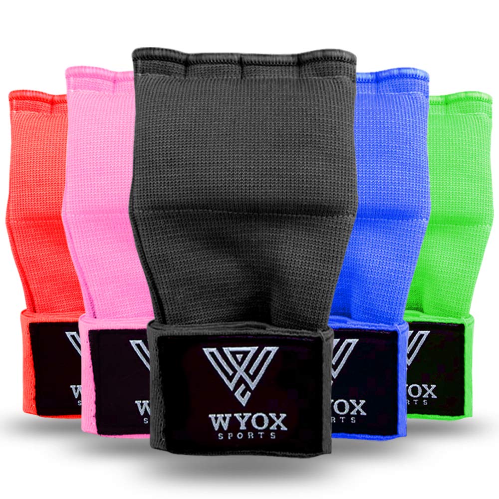 WYOXGel Boxing Hand Wraps Inner Gloves for Men and Women, Quick 80cm Long Wrist Straps, Elasticated Padded Boxing Wraps for Muay Thai, MMA, Kickboxing, Martial Arts Training Bandages