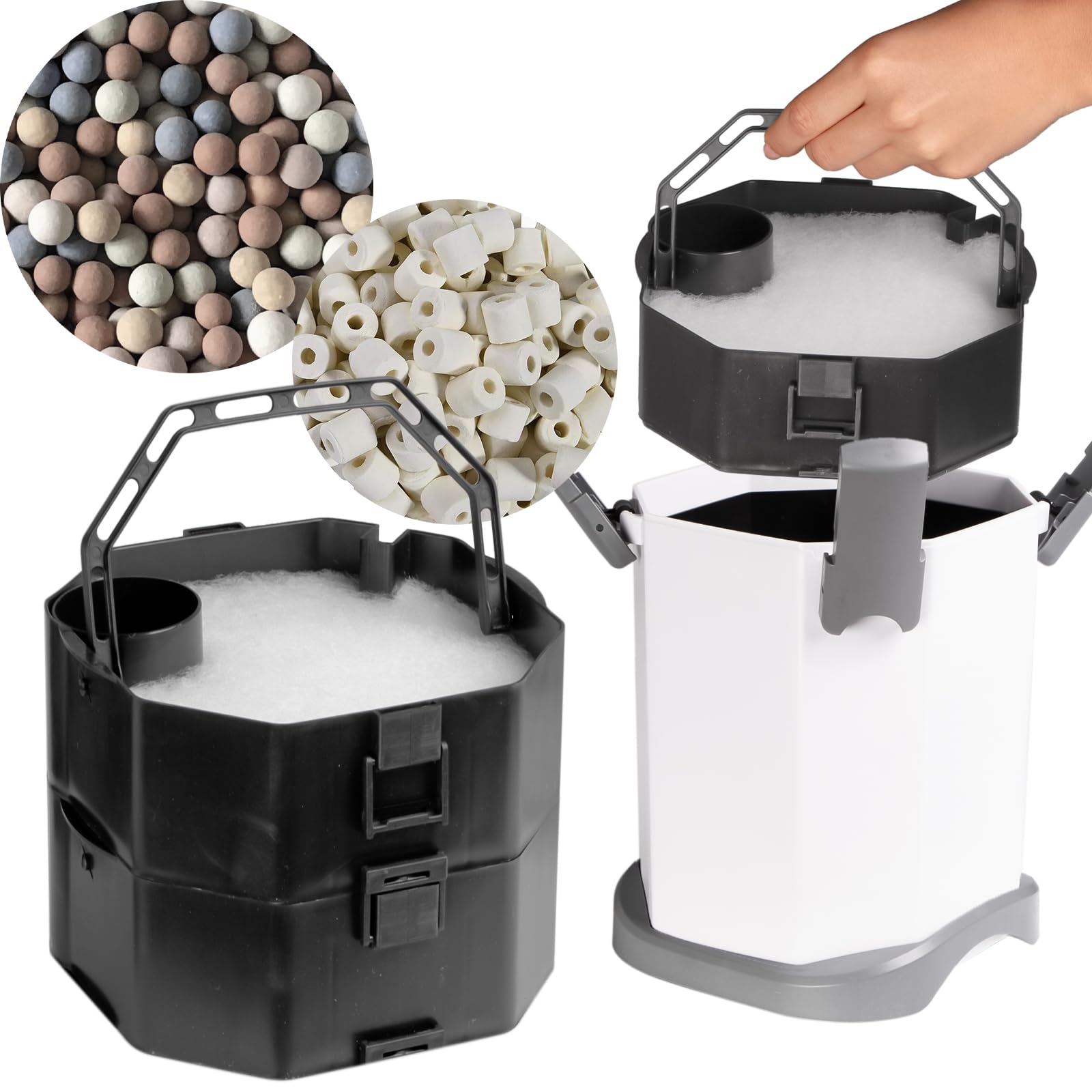 Fluxion Elite 1000 UVC PRO Außenfilter für Aquarium 80–180L, mit 7W UV-Klärer, 2 Filterkörben, regulierbarem Durchfluss, leiser Aquarienfilter