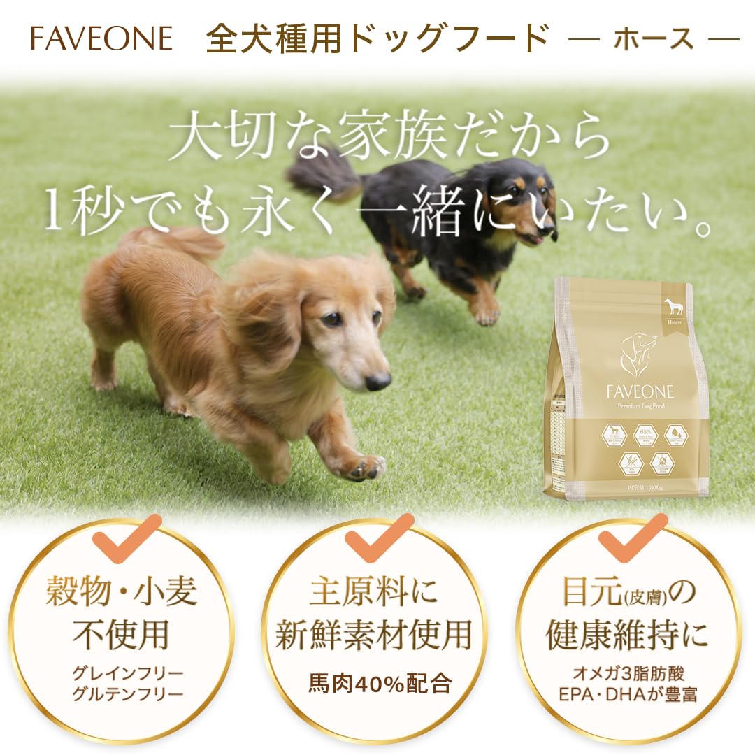 Amazon.co.jp: フェイヴワン FAVEONE ドッグフード 全犬種用 ホース