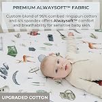 Pobibaby - 2 Pack de feuilles de bébé fille ajustées Premium pour matelas de crèche standard - Mélange de coton ultra-soft, sans danger et snoug, et feuille de berceau floral élégant (explorer)