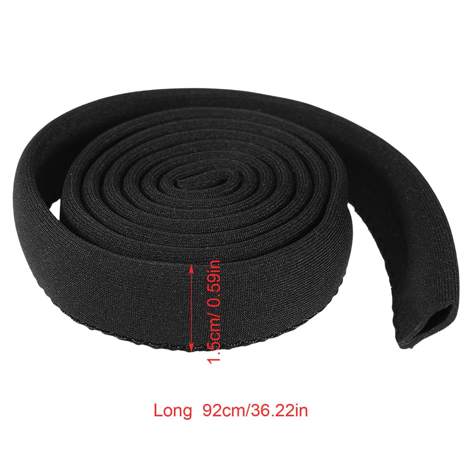 Copertura per tubo, sacca d'acqua isolata, protezione in gomma per tubo di idratazione, scudo resistente alle intemperie, bevanda termica per antigelo e protezione UV, (90 cm, nero) per escursionismo,