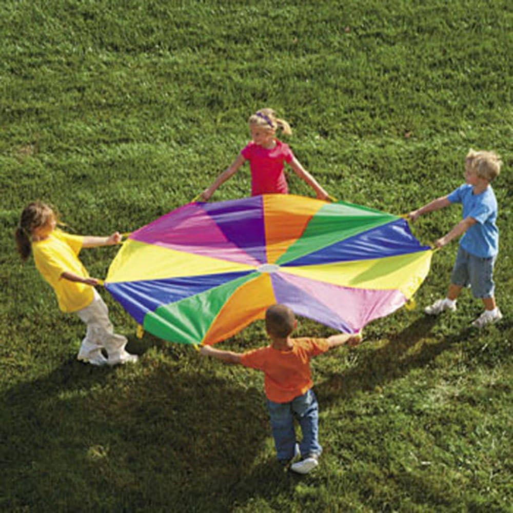 6 Ft. Kids Play Parachute w/Handles Outdoor Game Toy w/Carry Case