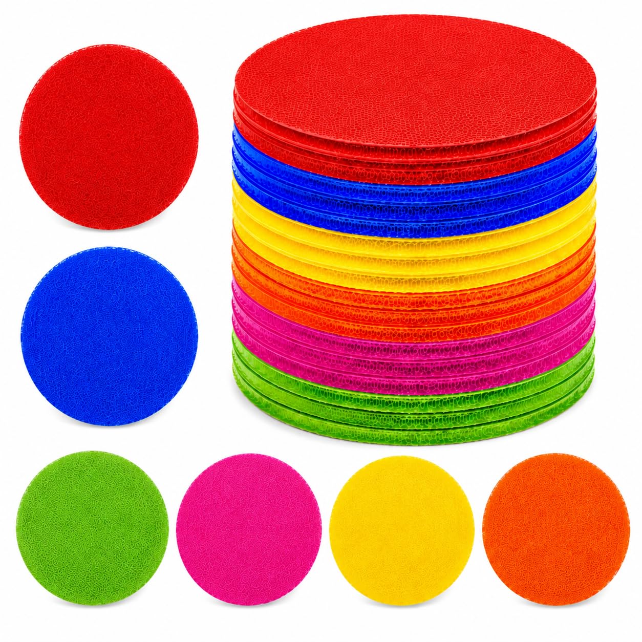 Temaowz 36 Pcs Carpet Spot Markers, 4 Inch Carpet Dots for Classroom