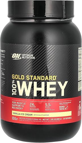 Optimum Nutrition Gold Standard 100 Whey Vanilla Ice Cream - 2 libras