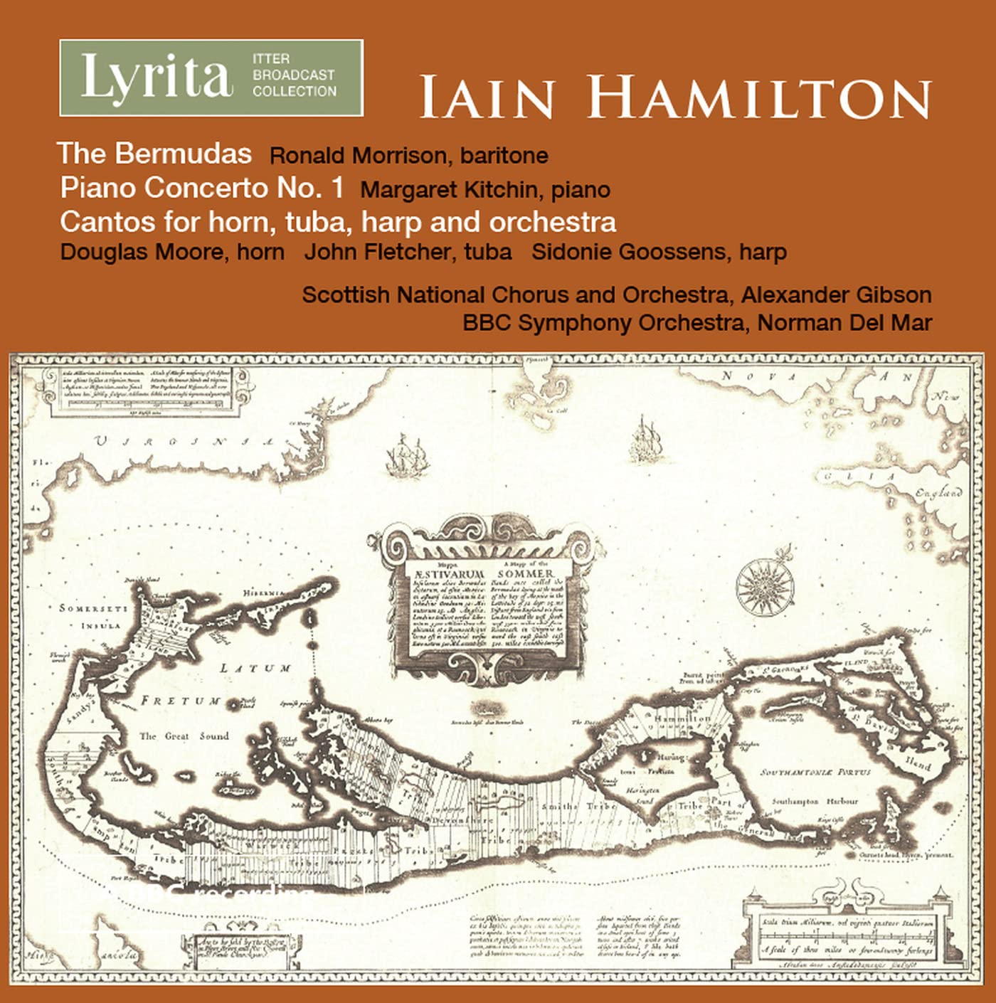 IAIN HAMILTON The Bermudas Piano Concerto No1 Cantos     LYRITA CD  NM