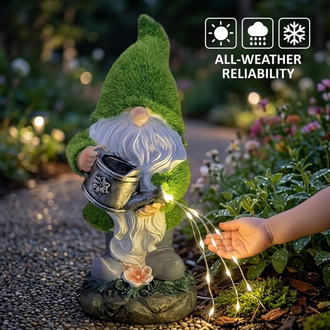 Gnomi solari da esterno con annaffiatoio Gnomo da giardino.