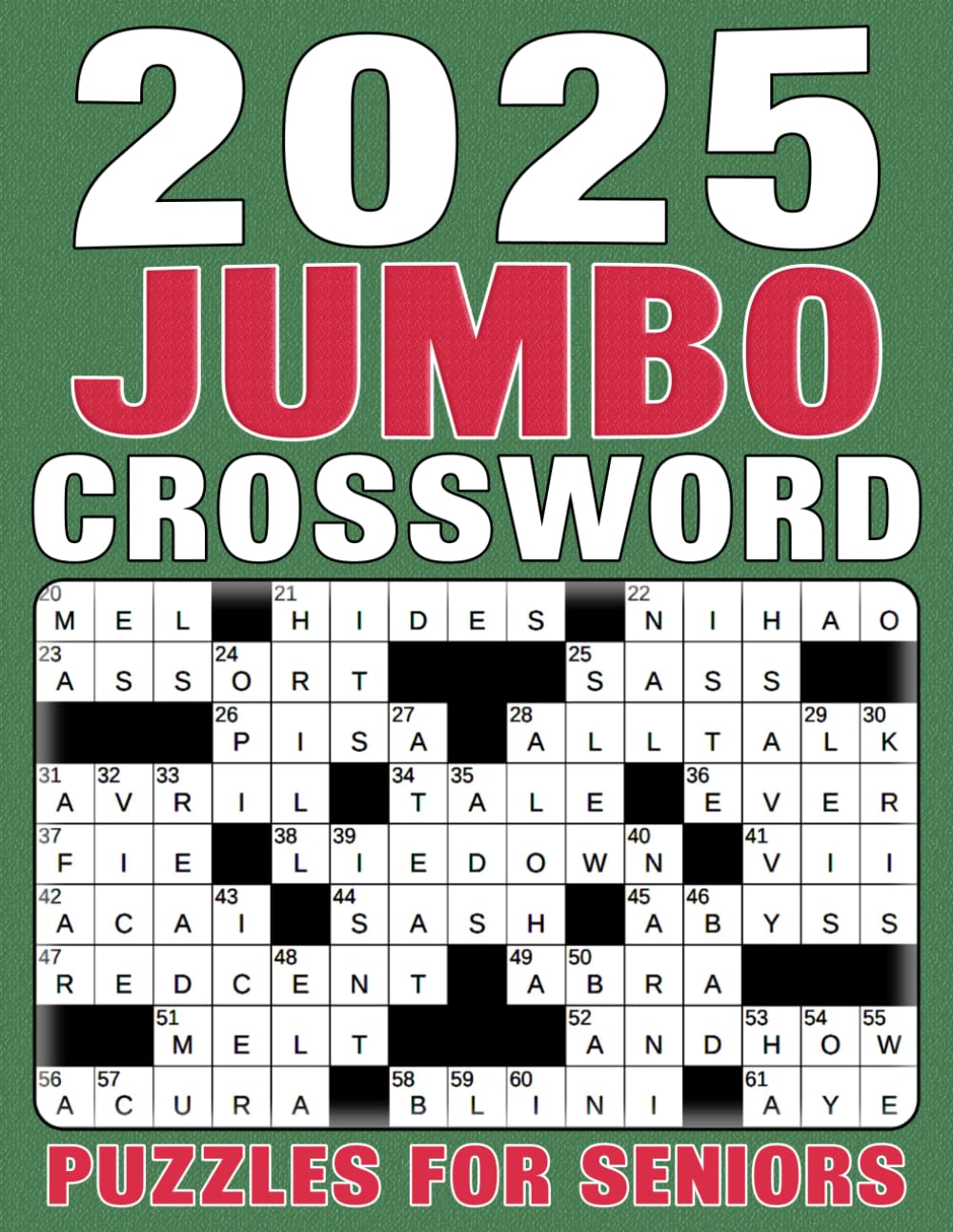 2025 Jumbo Crossword Puzzles For Seniors