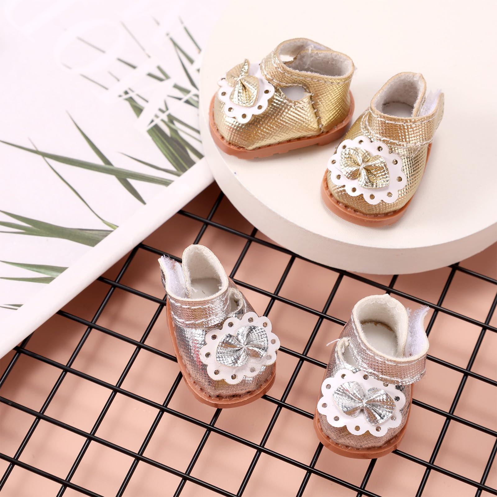 2 works Mini Doll Shoes for Dolls 2 Styles 6.69in Mini Doll Clothes Shoes Fashion Kawaii Canvas Sneaker for Toy Outfit Accessories - Image 4