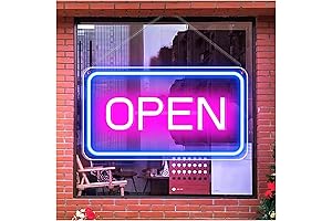 16"x 9" Outdoor LED Open Sign for Wall