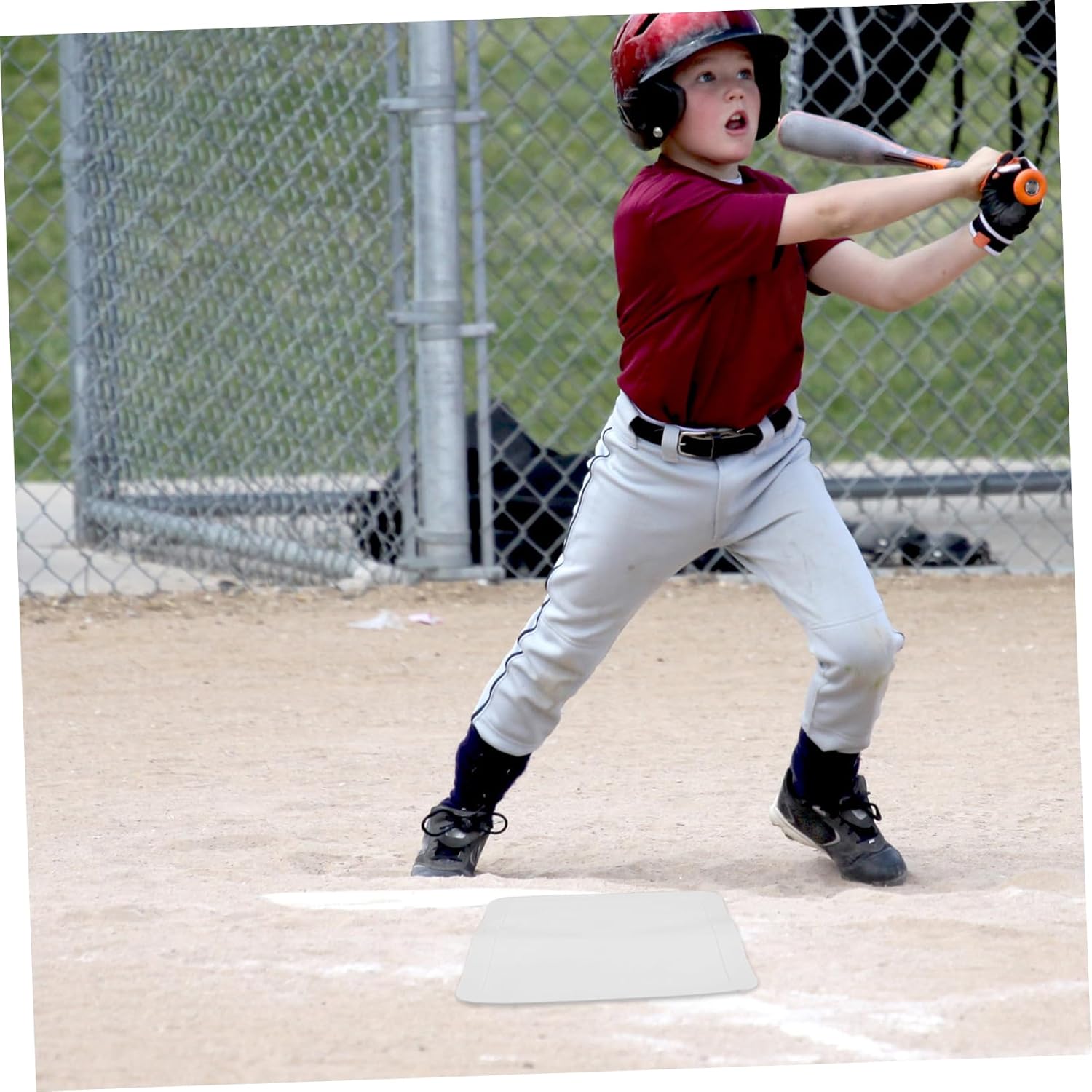 Baseball Hitting Mat Educational Pitch Training Home Plate Markers TPE Durable