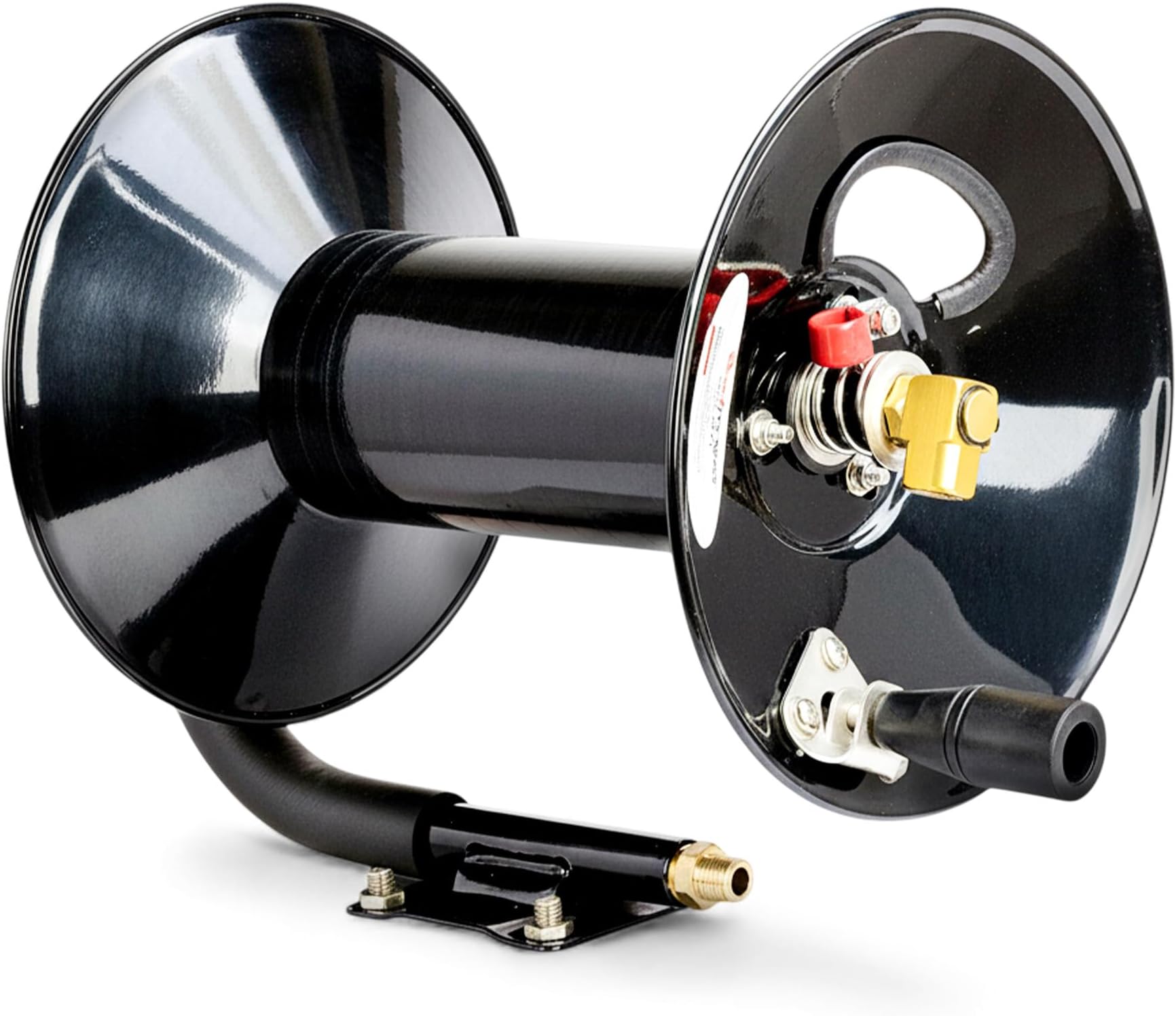 ReelWorks Air Hose Reel Tool Retractable Hand Crank 3/8" Inch x 100' Feet 300 PSI / 20 BAR Heavy Duty Steel Construction (Hose Not Included)