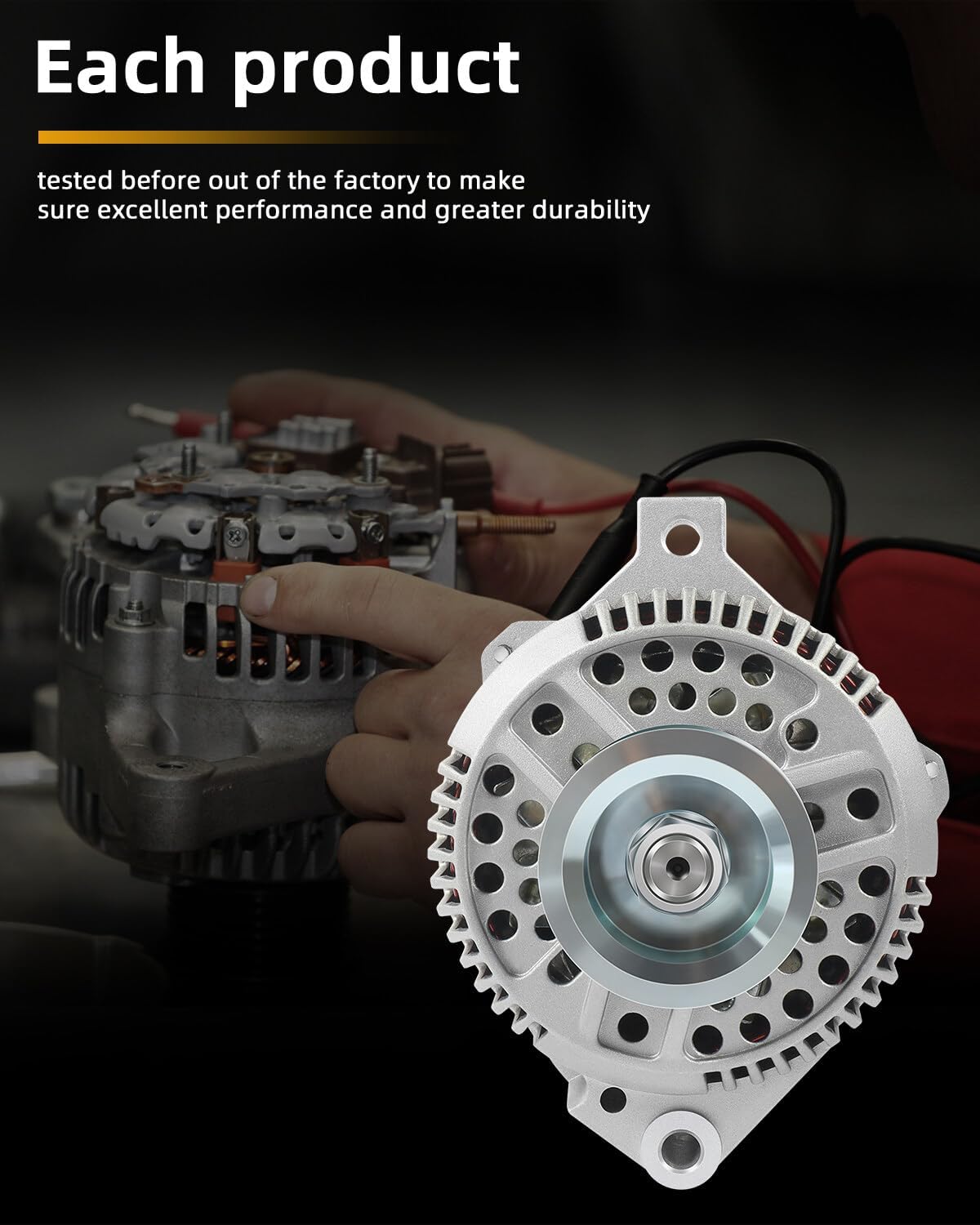 New Alternator Compatible With 1994-2000 for ford For Mustang 1994-1997 for ford Thunderbird 1994-1997 For Mercury Cougar High Output Alternator Replace 7771, AFD0032, 112933