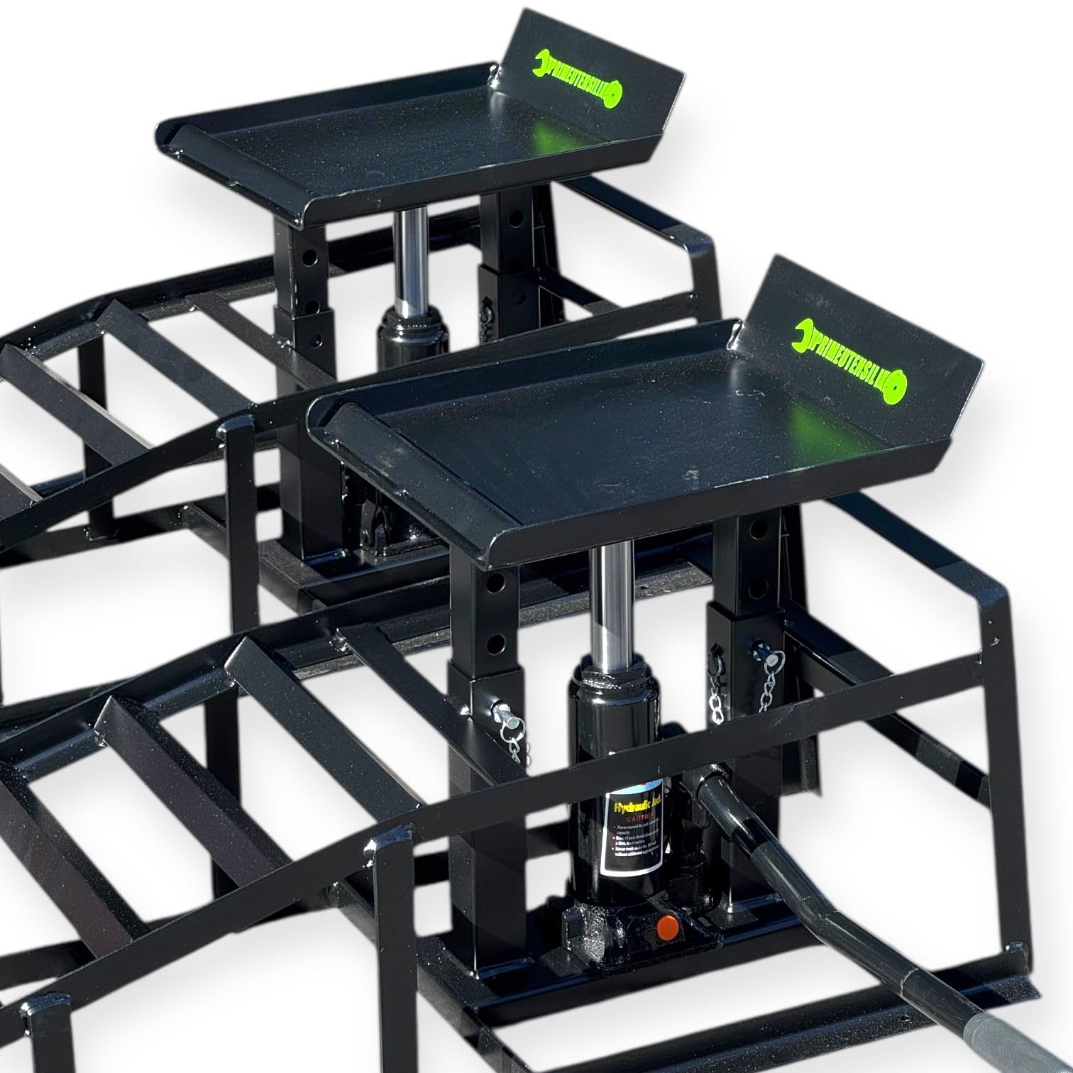 Rampe Sollevamento Auto con Martinetto Idraulico 2T, Set da 2T (Nero, 115.0 X 32.5 X 27.0 Centimetri)