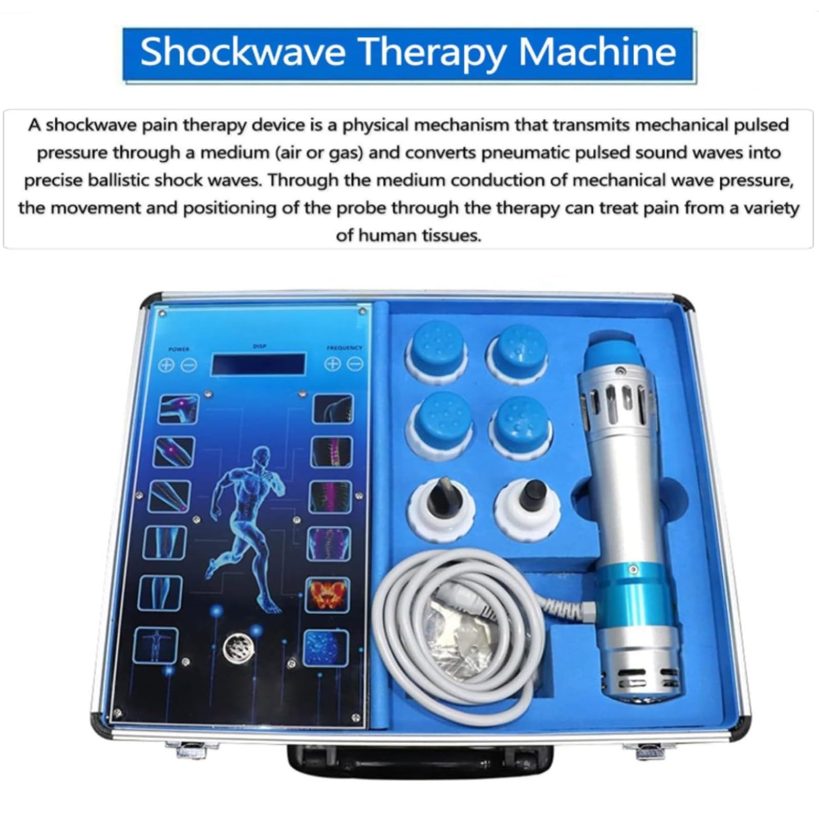 Máquina De Terapia De Ondas De Choque Instrumento De Terapia ED Portátil De Masajeador Muscular Adecuado Para El Tratamiento De La Disfunción Eréctil, Dispositivos De Relajación, Fácil De Usar