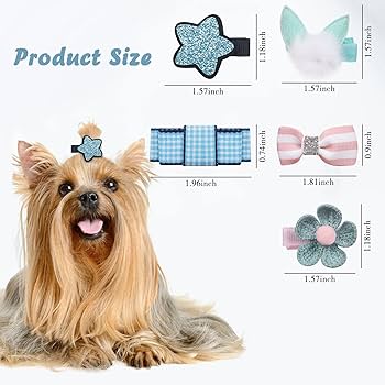 NA 10Pcs Dog Hair Bows Lovely Pets Hair Clips Dog Cat Puppy