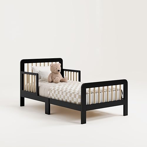 Vista 32 de Storkcraft Pasadena - Cama infantil (negro) – Certificado GREENGUARD Gold, se adapta a colchones estándar de cuna y niños pequeños, barandillas