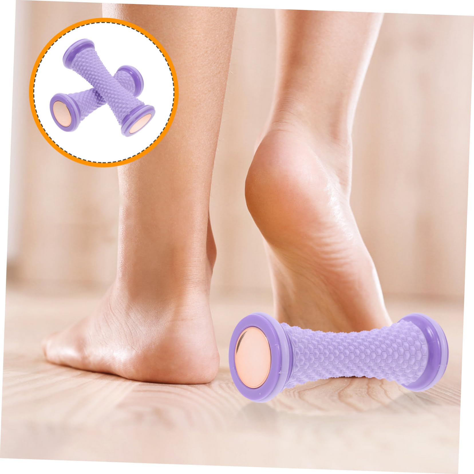 Healeved 2 Stück-pack Tragbare Fußsohlenmassagerolle aus Tpr und Pvc Multifunktionales Fußmassagegerät mit Mehrfachmassage Techniken für Entspannung und Fersenschmerzen