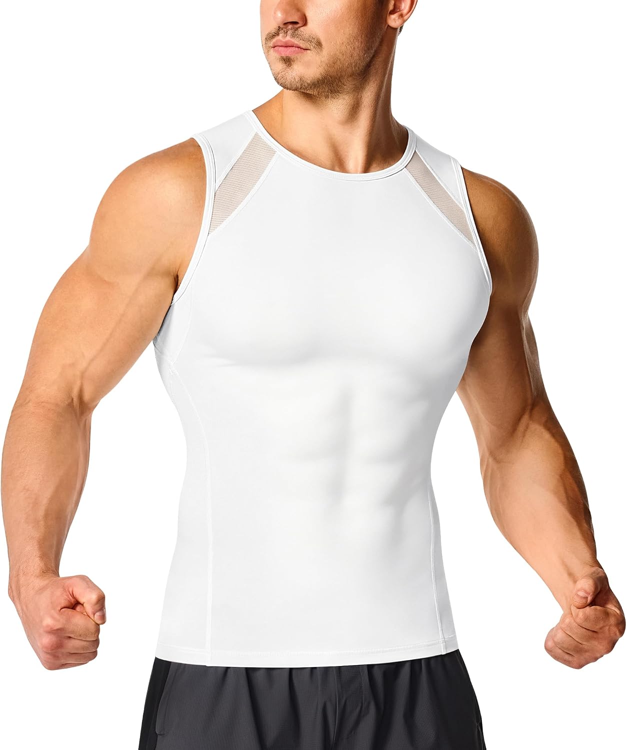 Nebility Mens Compression Tank Top Sleeveless Slimming Shirt