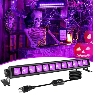 36W 40LED Black Light Bar with Switch+5ft Cord+Accessory, Plug&Play 385-400nm Blacklight Fixture for Glow Neon Party, Fluo...