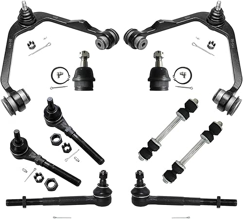 Miniatura 293 de Detroit Axle - Kit de suspensión frontal de 10 piezas para Chevy Trailblazer EXT GMC Envoy XL XUV Buick Rainier Isuzu Ascender Olds Bravada, brazos