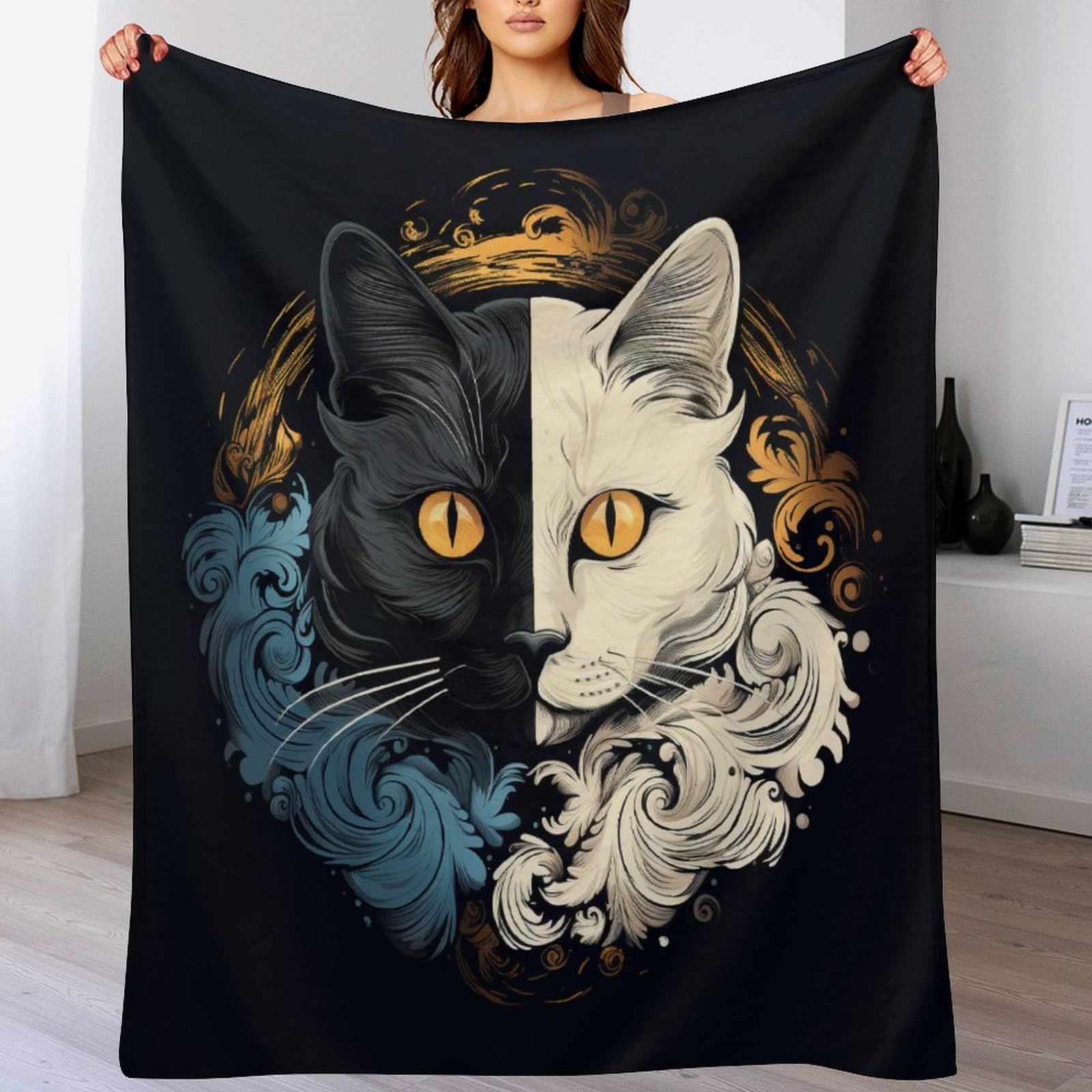Couverture polaire flanelle chat canapé tapis douillet 130x180
