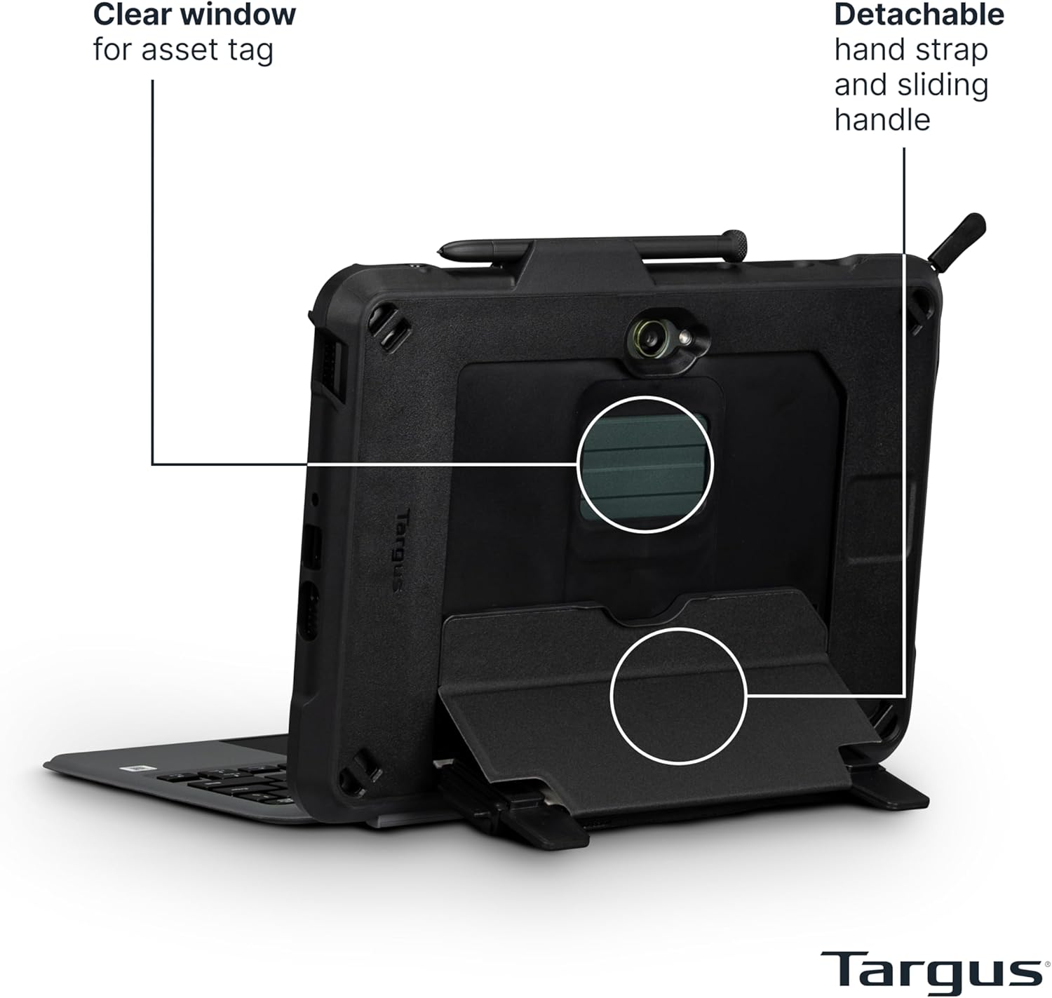 Targus Field-Ready Case with Detachable Keyboard for Samsung Galaxy Tab Active5 Pro & Active4 Pro – MIL-STD Drop Protection, Integrated Trackpad, Rugged Productivity Solution - THD973USZ