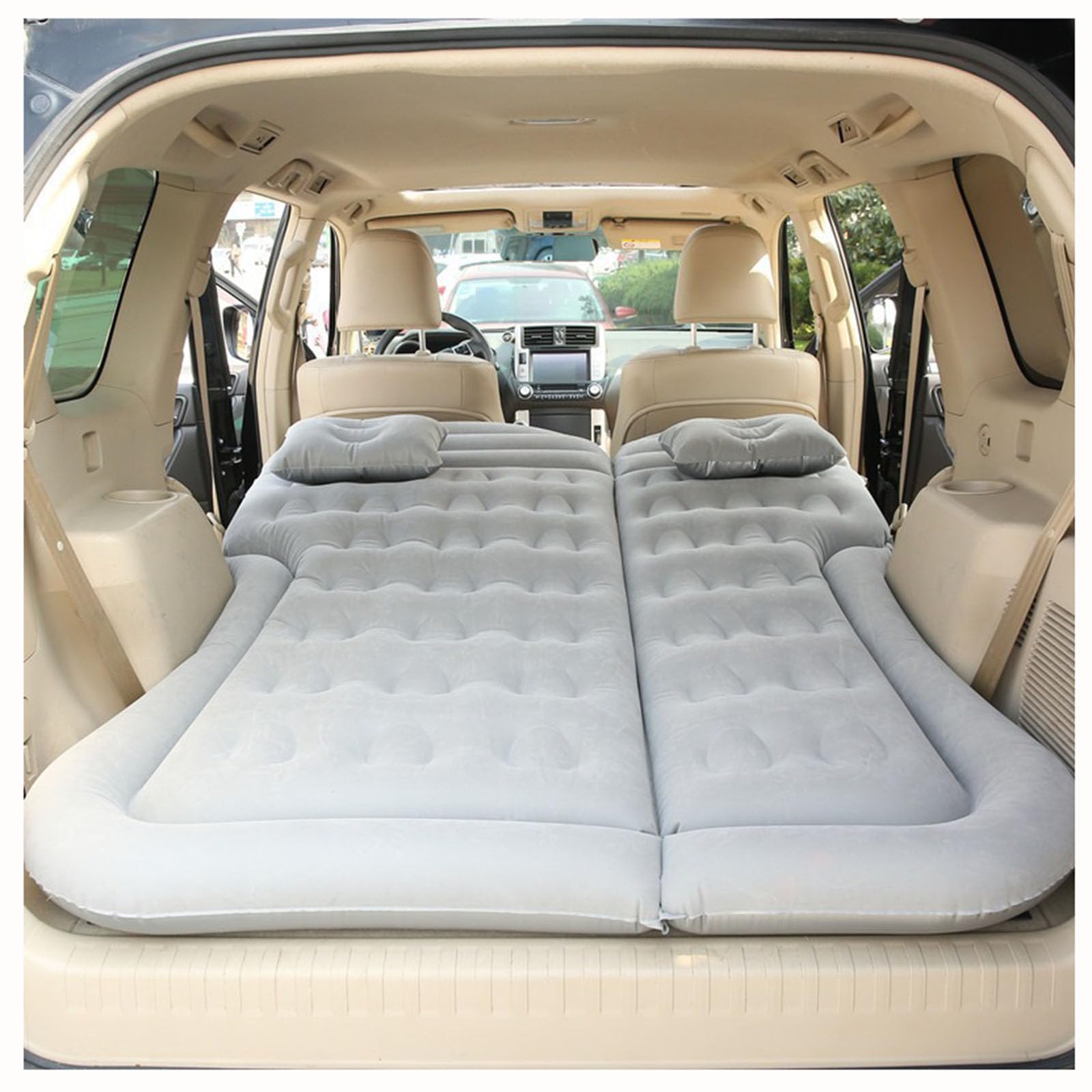 CBRWBKWHI Car Air Mattress for Peugeot 206 CC (2D) / 207 CC (WD) / 307 CC (3B) Coupé SUV Bed Mattress Car Camping Mattress Inflatable Car Bed Boot Mattress Split Car Travel Bed,Grey