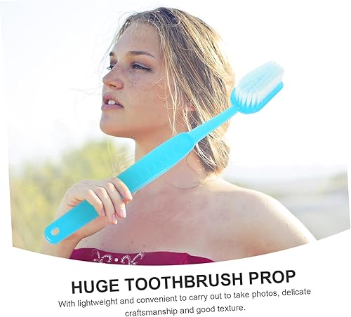 Miniatura 4 de Cepillo de dientes manual para limpieza de dientes, cosplay, cepillo de dientes grande, decoración de fiesta, accesorios para bolsa de cepillo de
