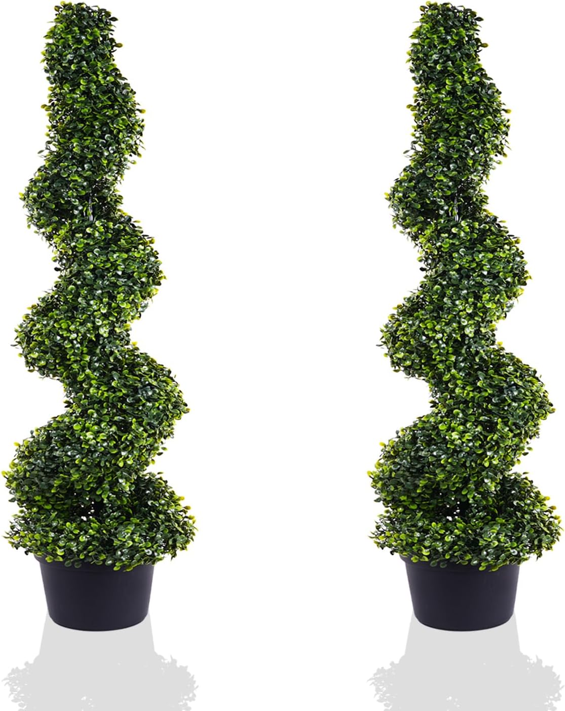 yaami Artificial Boxwood Spiral Green Tree Planting, 3ft