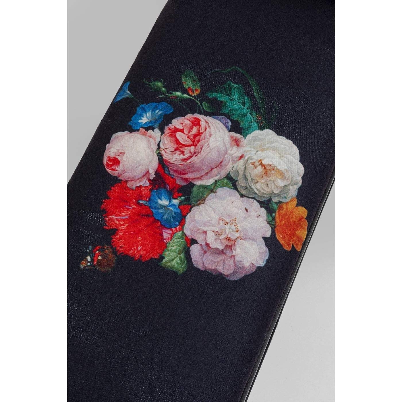 Kare Design panca Wing Blossom, nero/multicolore, 54x100x30cm, velluto, altezza di seduta 39cm, carico max. 100kg