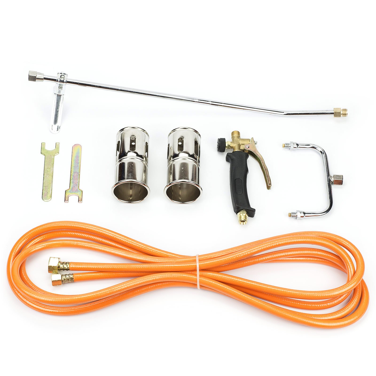 Brûleur à gaz 110 KW avec Tuyau de 5 m, brûleur de toiture, désherbeur Thermique avec 2 Buses pour l’élimination des Mauvaises Herbes, allumage et Pose de membranes bitumineuses