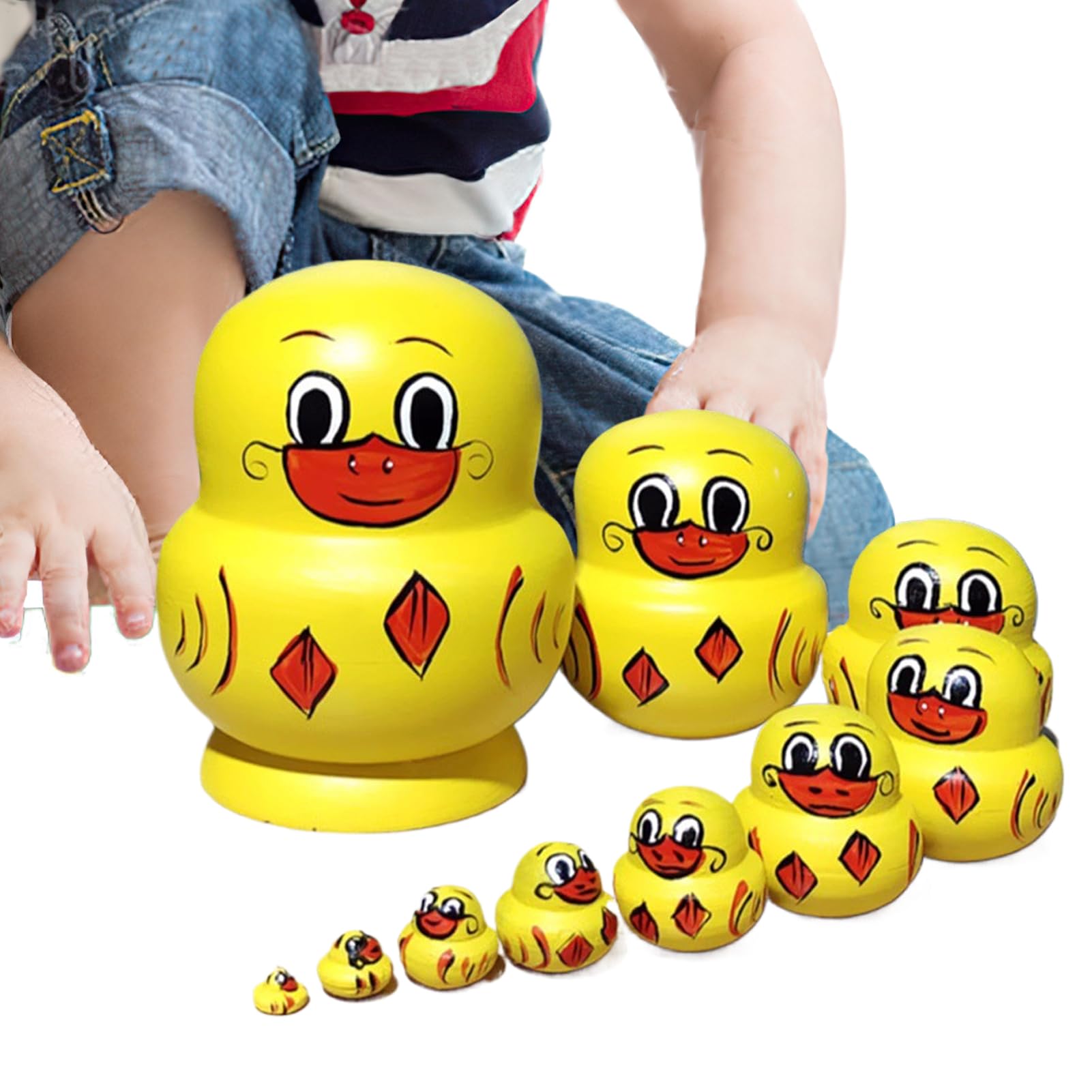 Matrjoschka Puppen Für Kinder Tierfiguren Holzskulptur