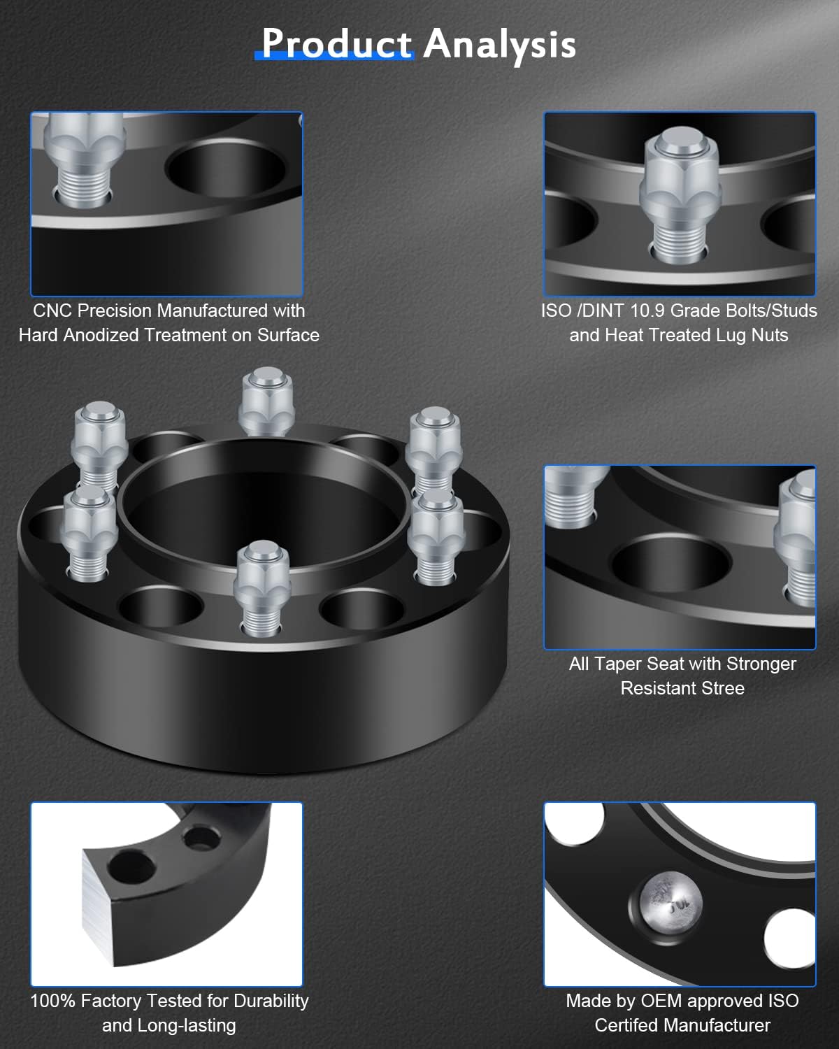 ECCPP 2PCS 6 Lug Hubcentric Wheel Spacers 6x5.5 to 6x5.5 2 inch 6x139.7mm fits for 1993-2013 for Toyota for 4runner |2007-2012 for Toyota for FJ Cruiser| 1969-2011 2013 for Toyota for land cruiser