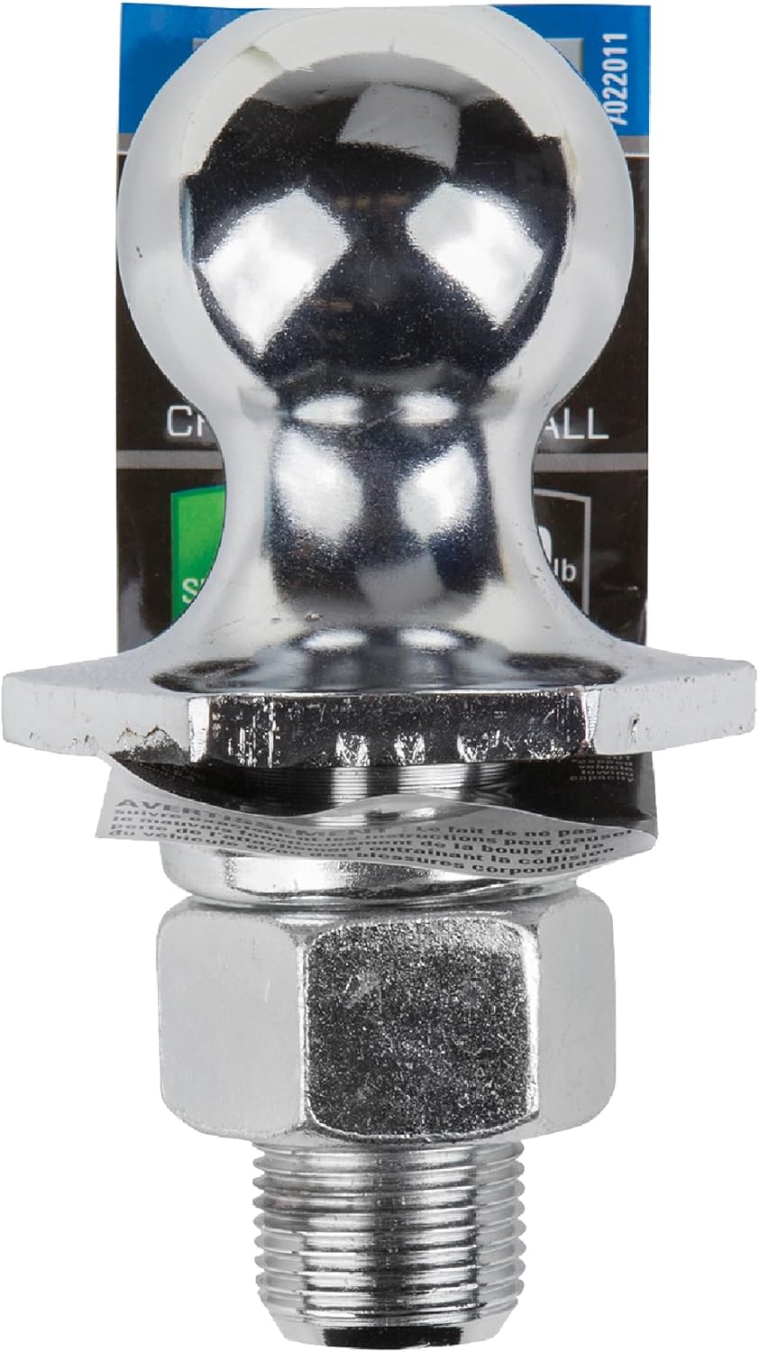 Reese 7022011 Interlock® Trailer Hitch Ball, 1-7/8 in. Diameter, 2,000 lbs. Capacity, 1 in. Shank Dia, 2-1/8 in. Shank Length, Chrome