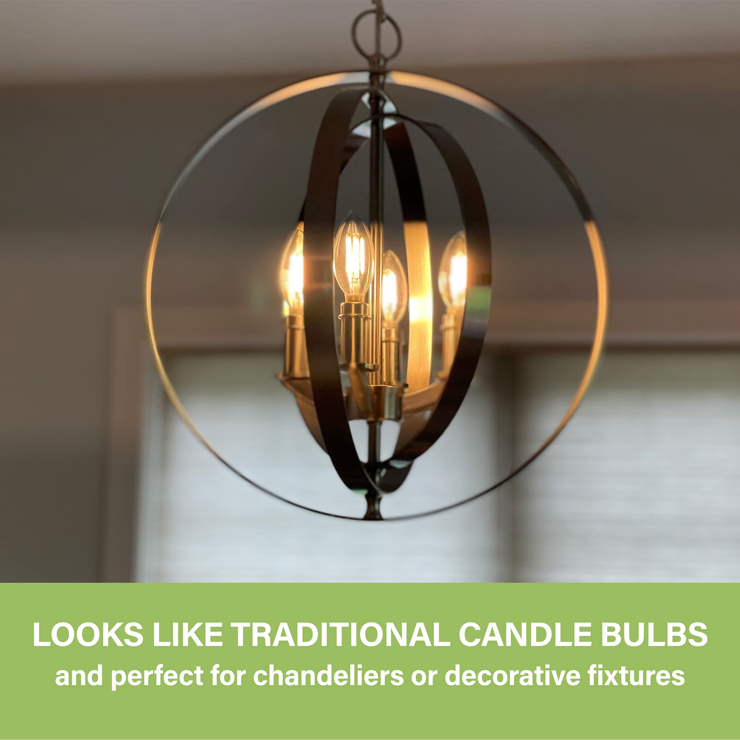 E12 LED Bulb Dimmable, Sigalux Candelabra LED Light Bulbs, Chandelier Light  Bulbs, Type B Candle Light Bulbs UL Listed (12 Count (Pack of 1), 2700k B11  40W) - - Amazon.com