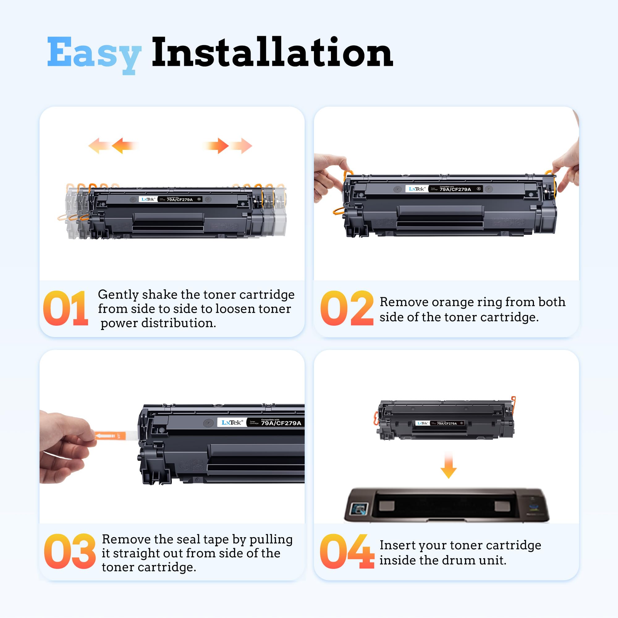 LxTek 79A CF279A Cartucce di Toner Sostituzione per Toner HP 79A CF279A Nero Compatibile per HP LaserJet Pro M12a M12w M12 per MFP M26nw M26a M26 (Nero, 2-Pack)
