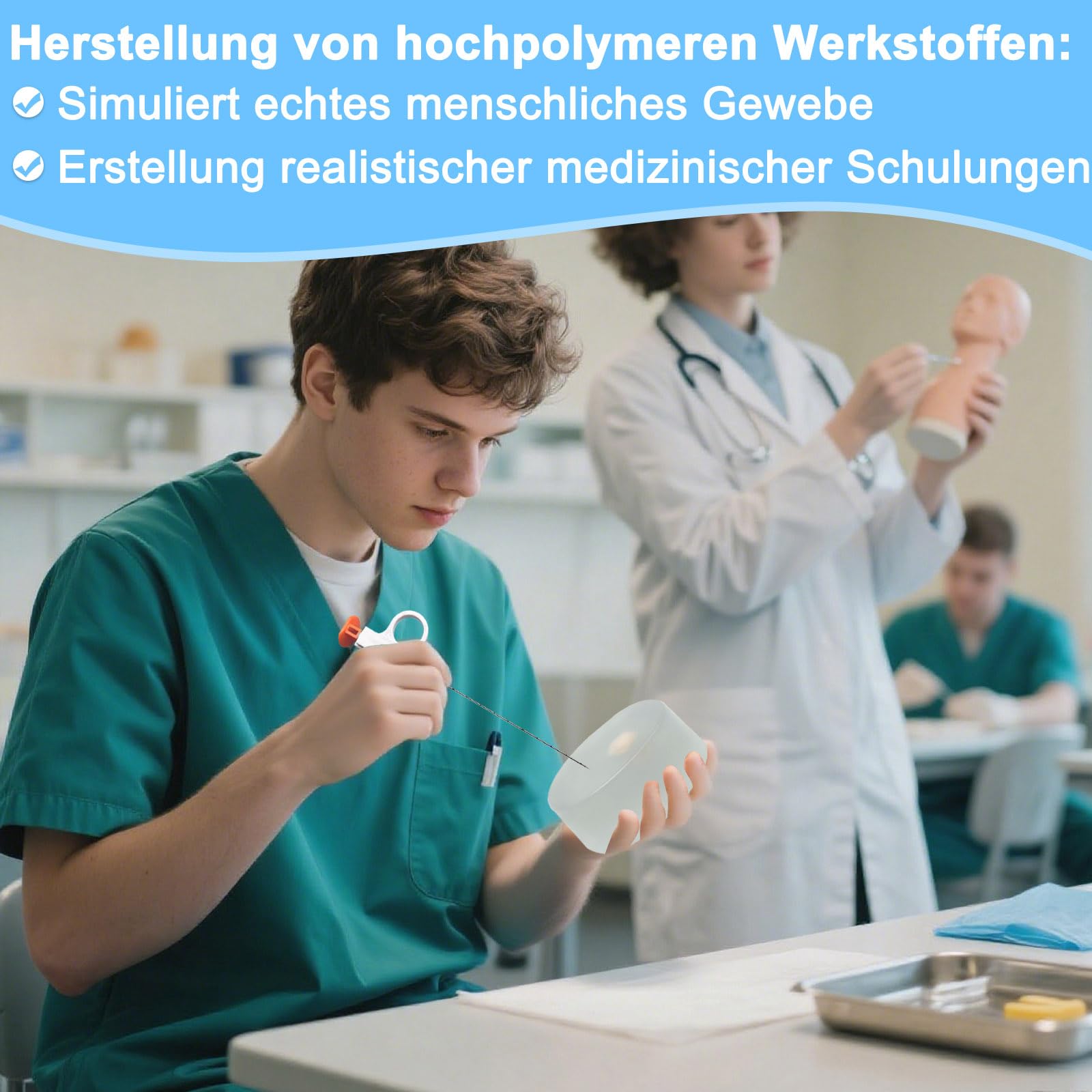 Ultraschall-Tumorbiopsie-Trainingsmodell – Massenpunktions-Simulationsmodell und Tumorbiopsie-Phantom für medizinische Praxis und Ausbildung. (transparente)