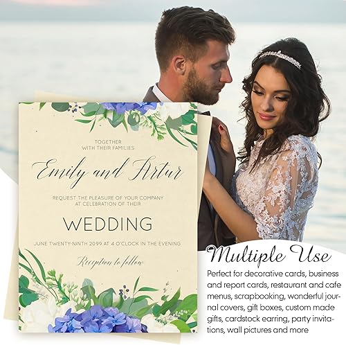 Miniatura 5 de Fainne 200 hojas de 8.5 x 11 pulgadas, cartulina, papel grueso, peso pesado, papel de impresora de cartas, 250 GSM, cubierta de 92 libras, texto