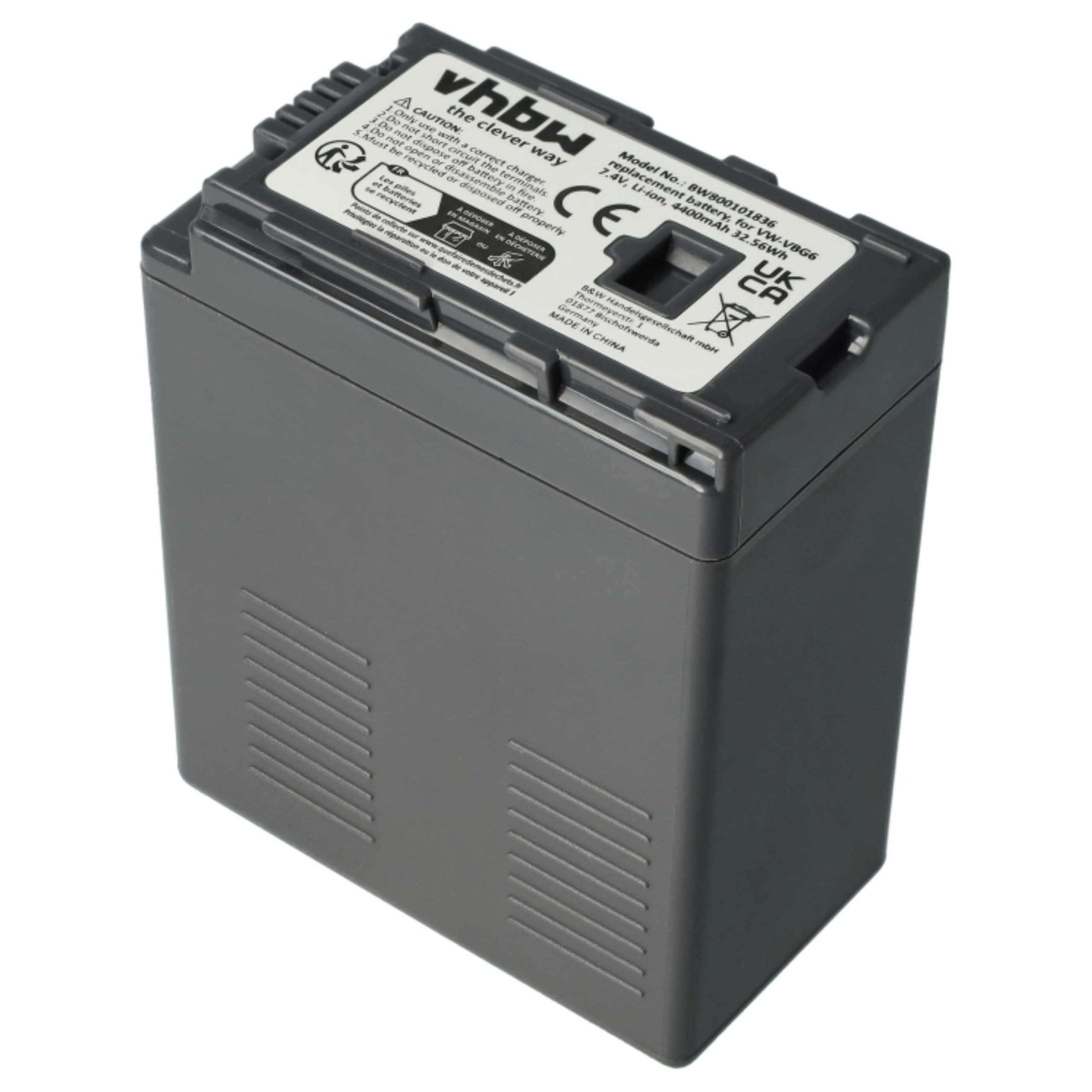 vhbw 3X batería Compatible con Panasonic AG-HMC151, AG-HMC151EU, AG-HMC70 cámara de vídeo (4400 mAh, 7,4 V, Li-Ion) con Chip