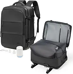 Mochila de viagem com bomba elétrica, sistema de vácuo, armazenamento de compressão, laptop, trabalho, negócios, impermeável, faculdade, airback, mochila com trava de combinação para mulheres e