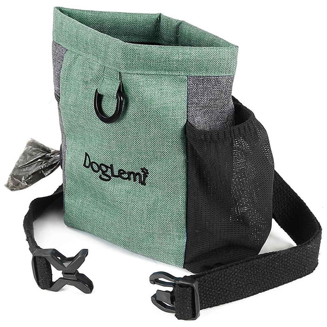 Generisch Hunde-Trainingsbeutel aus Nylon, spritzgeschützte Snacktasche, Leckerli-Beutel für Outdoor, Hüfttasche für Hundesnacks, Handy, Powerbank, Wasserflasche und Schlüssel, mit verstellbarem Gurt